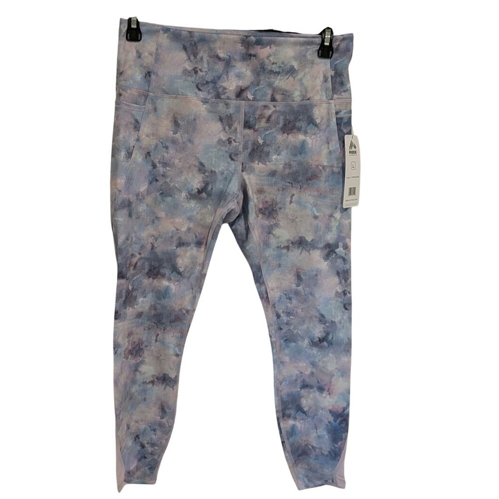 NWT RBX Hazy Nights Mesh Tech Flex Legging (L) Gymcore Fitness Athleisure Sporty